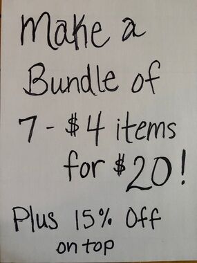 Bundle 7- $4 items for bundle price $20!!!